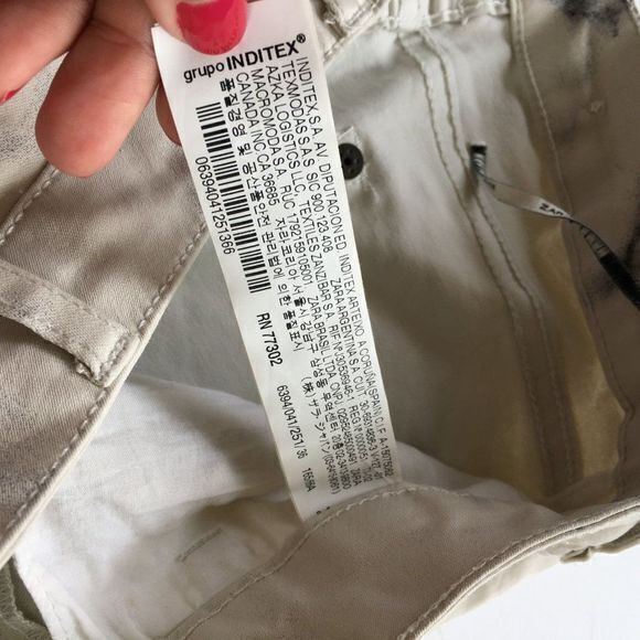 ZARA: MARBLE EFFECT PRINT WAXED PANTS SLIM JEANS - Picture 10 of 13